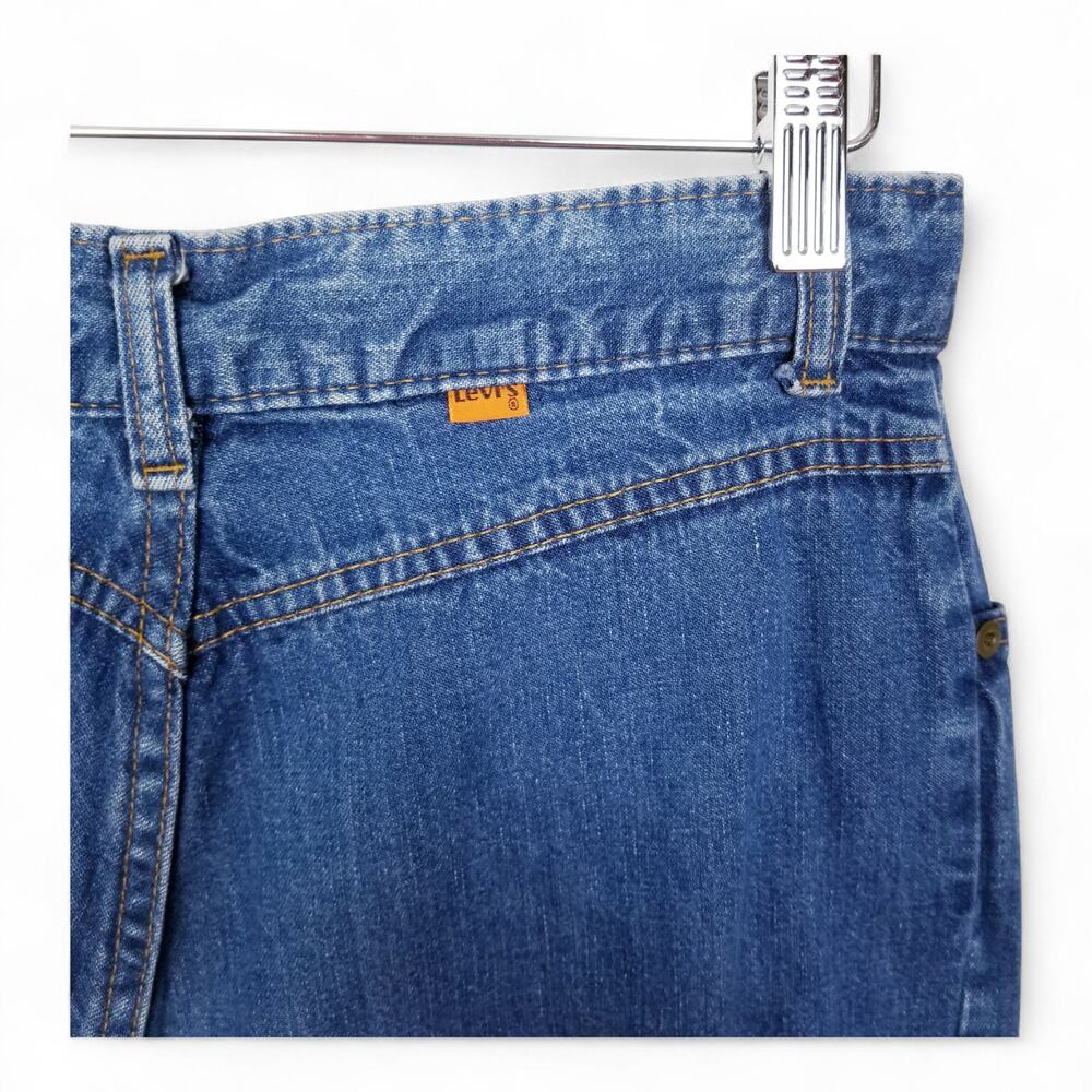LEVI'S VINTAGE 1970s ORANGE TAB Jeans High Rise Wide Leg - Size 14 - Picture 7 of 14